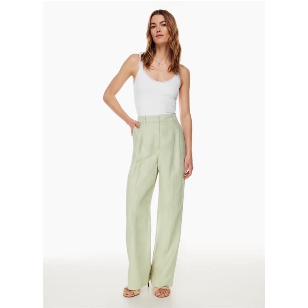 nwot Wilfred Effortless pant linen 10 32” Dry basil green?